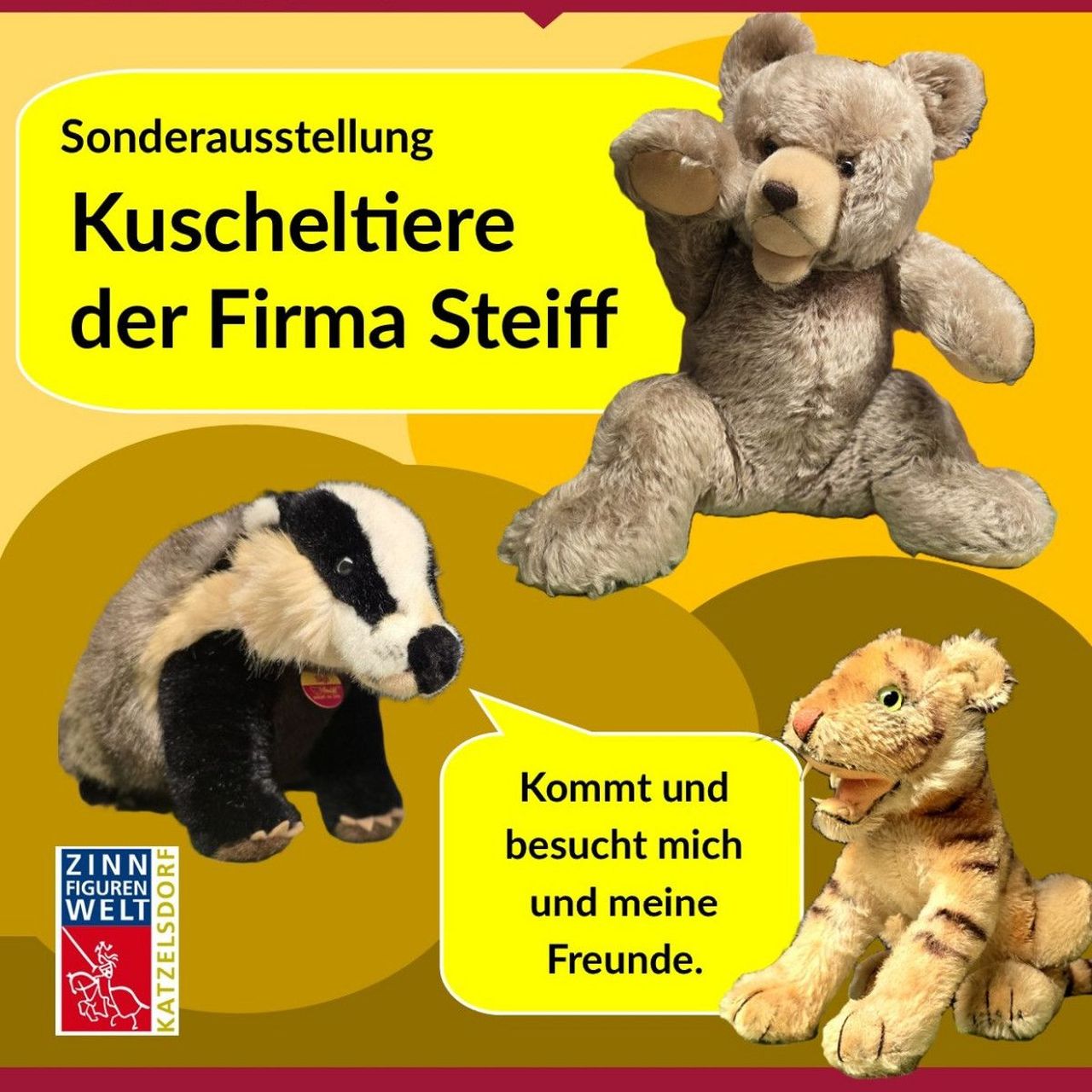 Sonderausstellung 2026 "Kuscheltiere der Firma Steiff", Plakat